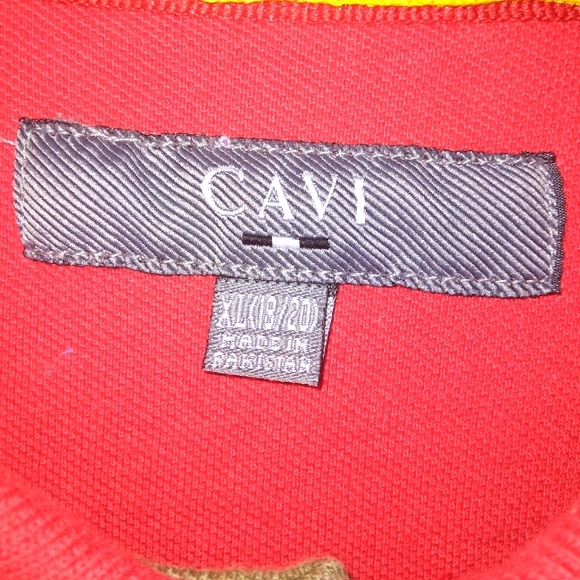 Cavi Boy's XL Red Polo Shirt With Epilettes Gold Embroidery and Buttons - Picture 8 of 13
